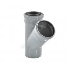 Тройник PP-H серая HT HTEA Дн 40х40х45гр б/нап в/к Ostendorf 111200