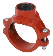 Отвод (седелка) резьбовой грувлок ковкий чугун XGQT15S Ду100х20 (Дн114х3/4") Ру25 JIANZHI .