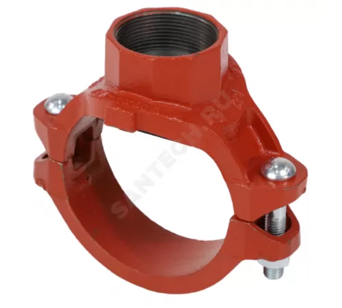 Отвод (седелка) резьбовой грувлок ковкий чугун XGQT15S Ду100х40 (Дн114х1 1/2") Ру25 JIANZHI .