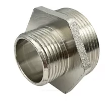 Ниппель латунь никель переходной Ду 50х32 (2"х1 1/4") НР SantechSystems