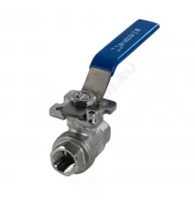 Кран шаровой нерж SS304 Ду 40 Ру63 ВР под электропривод с рукояткой полнопроходной Benarmo