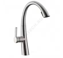 Смеситель для кухонной мойки ручка сбоку одноручный с выдвижным изливом STEEL Профсан PSM-300-9