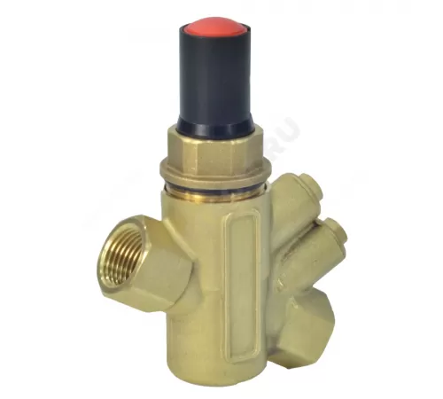 Клапан балансировочный автомат латунь R206A Ду 15 G1/2" A Ру25 ВР без ниппелей Giacomini R206AY013