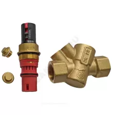 Клапан балансировочный автомат латунь R206A Ду 40 G1 1/2" A Ру25 ВР без ниппелей Giacomini R206AY017