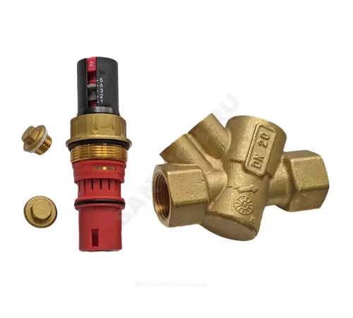 Клапан балансировочный автомат латунь R206A Ду 15 G1/2" A Ру25 ВР без ниппелей Giacomini R206AY013