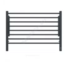 Полотенцесушитель электрический сталь Лесенка 235 Вт 800х600мм 8П со встроенным диммером справа черный муар Горизонт Терминус 4670078543608