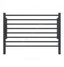 Полотенцесушитель электрический сталь Лесенка 235 Вт 800х600мм 8П со встроенным диммером справа черный муар Горизонт Терминус 4670078543608