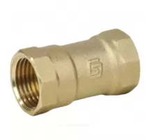 Клапан обратный латунь осевой Эко Ду 15 Ру16 Тмакс=110 оС ВР 1/2" диск пластик+EPDM SantechSystems