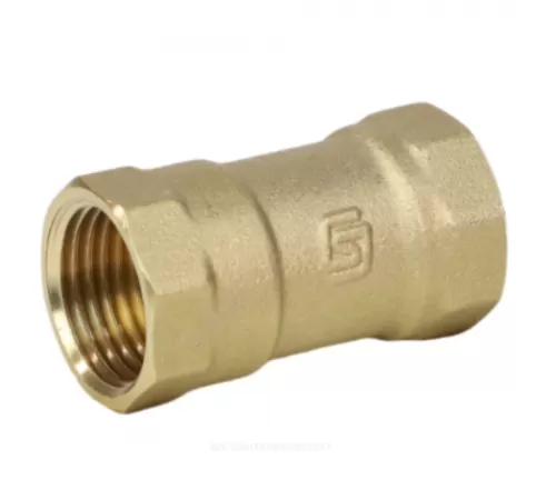 Клапан обратный латунь осевой Эко Ду 15 Ру16 Тмакс=110 оС ВР 1/2" диск пластик+EPDM SantechSystems