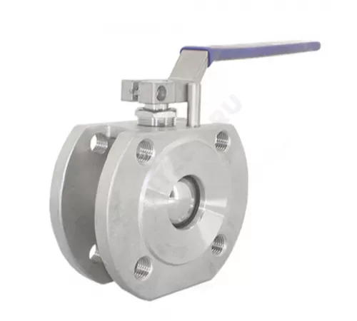 Кран шаровой нерж SS304 Ду 150 Ру16 межфл под электропривод с рукояткой Benarmo