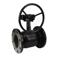 Кран шаровой сталь 09Г2С Ballomax КШТ 61.103 Ду 150 Ру25 фл L=350мм с редуктором BROEN КШТ 61.103.150.Р.25