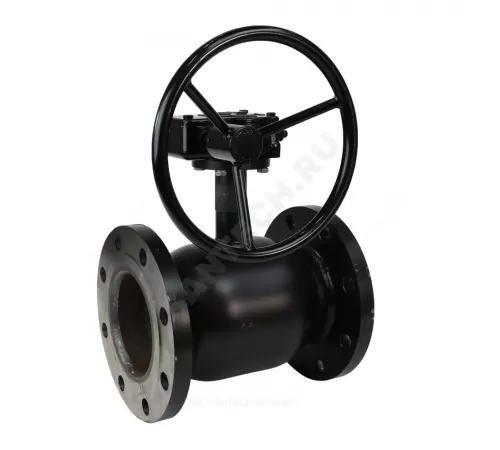 Кран шаровой сталь 09Г2С Ballomax КШТ 61.103 Ду 150 Ру25 фл L=350мм с редуктором BROEN КШТ 61.103.150.Р.25