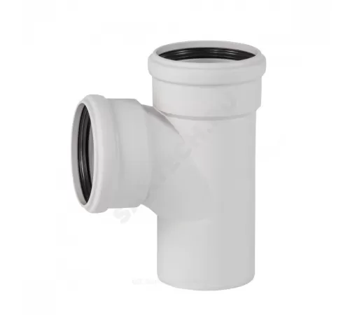 Тройник PP-MD бесшумный светло-серый Skolan Safe SKEA Дн 110х110х87гр (DN110х110) б/нап в/к Ostendorf 335400