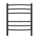 Полотенцесушитель электрический сталь Лесенка 118 Вт 450х600мм 6П со встроенным диммером справа черный муар Классик Терминус 4670078542984