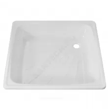 Поддон душевой стальной квадрат 700х700х150 рифленый Selena