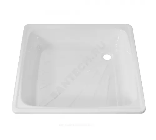 Поддон душевой стальной квадрат 800х800х150 рифленый белый Selena .