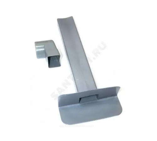 Воронка парапетная ПВХ Дн 100 с угловым отводом 65x100мм Татполимер ТП-01.П.ПВХ