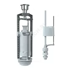 Арматура для бачка сливная/наливная 1/2" нижнее подключение кнопка хром 1/реж Unicorn SM-N/H