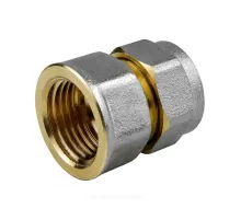 Муфта МП латунь никель обжим Дн 16х3/4" ВР ГОСТ 32415-2013 7002 Aquasfera 7002-02