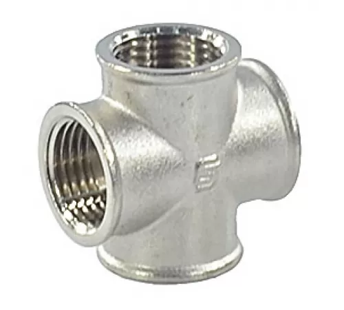 Крест латунь никель Ду 15 (1/2") ВР/ВР SantechSystems