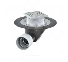 Воронка кровельная HL64B с горизонтальным выпуском PP Дн 75/110 с трапом, теплоизоляцией, обжимным фланцем HL HL64B