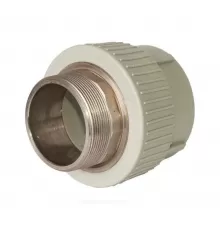 Муфта PP-R комбинированная под ключ серая Дн 50х1 1/2" НР RTP (РосТурПласт) 10948