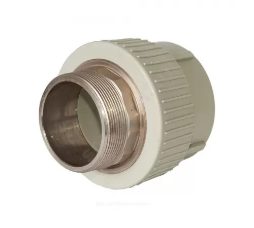 Муфта PP-R комбинированная под ключ серая Дн 40х1 1/4" НР RTP (РосТурПласт) 15909