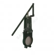 Задвижка шиберная односторонняя чугун VG4400-02MM Ду 100 Ру10 межфл с рычагом уплотнение: металл Tecofi VG4400-02MM0100