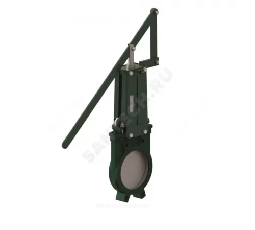 Задвижка шиберная односторонняя чугун VG4400-02MM Ду 200 Ру10 межфл с рычагом уплотнение: металл Tecofi VG4400-02MM0200