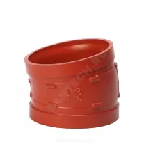 Отвод (колено) под муфту 11,25гр грувлок ковкий чугун XGQT06 Ду100 (Дн114) Ру25 JIANZHI