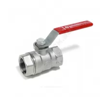 Кран шаровой латунь хром R250D Ду 8 Ру42 ВР рычаг красный Giacomini R250X001