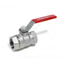 Кран шаровой латунь хром R250D Ду 8 Ру42 ВР рычаг красный Giacomini R250X001