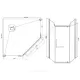 Ограждение душевое Aurora 1000х1000х1900 мм без поддона пятиугольная прозрачное стекло Мирсант УТ000058039