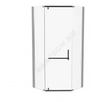 Ограждение душевое Aurora 1000х1000х1900 мм без поддона пятиугольная прозрачное стекло Мирсант УТ000058039