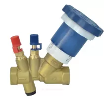 Клапан балансировочный ручной латунь Ду 15 G1/2" Ру25 Тмакс=110 оС ВР Kvs=2.5м3/ч с измерительными ниппелями OR 0621.015