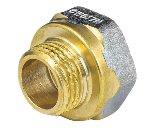 Переход латунь никель реборда Ду 25х15 (1"х1/2") ВР/НР 9021 ГОСТ 32585-2013 Aquasfera 9021-02