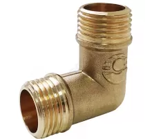 Угольник латунь Ду 15 (1/2") НР/НР VALFEX VF.093.L.012