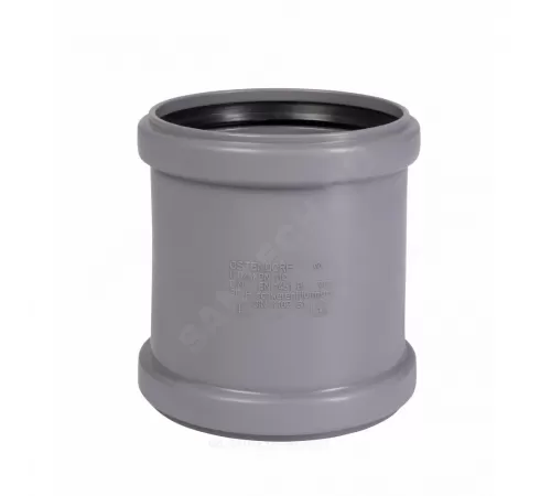 Муфта PP-H двухраструбная серая HT HTMM Дн 110 б/нап в/к Ostendorf 115510