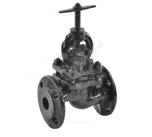 Клапан запорный чугун 15кч16п1 Ду 40 Ру25 Тмакс=225 оС фл Луидор
