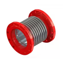 Компенсатор сильфонный осевой многослойный б/кожуха с внутренним экраном сталь нерж КСОF.3 Ду 32 Ру16 фл поворотный (фл сталь) L=160мм Hortum 0070032-050 сжатие/растяжение 25 мм/25 мм