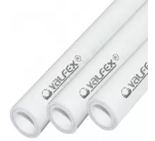 Труба PP-R белая арм алюминием Дн 63х10,5 Ру25 SDR6 Т<90С L=4м VALFEX 10104063 ..