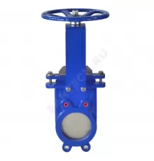 Задвижка шиберная двусторонняя чугун Ду 65 Ру10 межфл со штурвалом уплотнение: NBR Benarmo