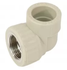 Угольник PP-R комбинированный серый Дн 32х3/4" ВР VALFEX 10125132Г