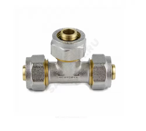 Тройник МП латунь никель обжим Дн 26 ГОСТ 32415-2013 7011 Aquasfera 7011-03
