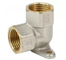 Угольник латунь никель установочный Ду 15 (1/2") ВР/ВР 9004 ГОСТ 32585-2013 Aquasfera 9004-01