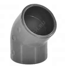 Отвод ПВХ Дн 110х45гр Ру16 серый напорный под клеевое соединение Aquaviva ELW11045
