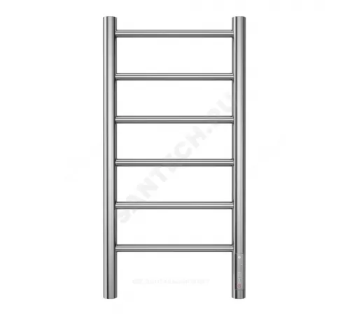 Полотенцесушитель электрический нерж сталь Лесенка 132 Вт 300х650мм 6П со встроенным диммером справа Аврора Терминус 4670078541826