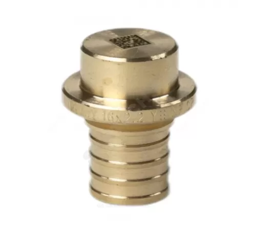 Заглушка для PE-X труб аксиальная латунь Дн 16 MX Рехау 11093871001