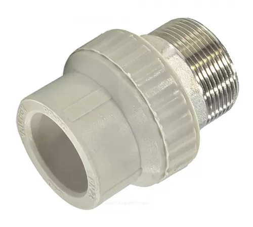 Муфта PP-R комбинированная под ключ серая Дн 40х1 1/2" НР VALFEX 10135240Г