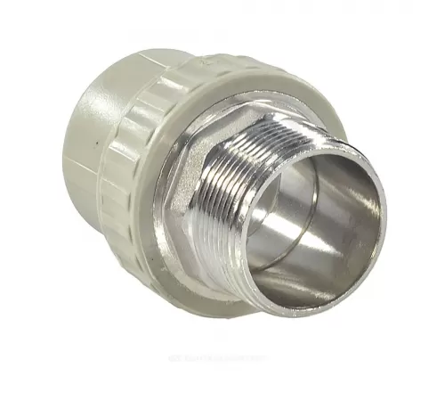 Муфта PP-R комбинированная под ключ серая Дн 40х1 1/2" НР VALFEX 10135240Г